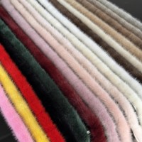 Fourniture en gros de bande de fourrure de vison naturelle pour bricolage, véritable garniture en fourrure de vison pour la couture sur les vêtements