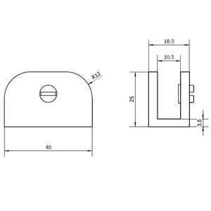 Supports d'étagère en laiton réglables avec pince pour verre, finition or brossé, robuste - Product Image 3