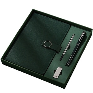 Sang trọng PU da bìa cứng kinh doanh Logo văn phòng phẩm tùy chỉnh máy tính xách tay và bút Bộ Quà Tặng máy tính xách tay - Product Image 1