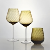 Gobelet personnalisé en relief de couleur rose ambre, verres à vin en cristal, verre à vin rouge, 600ml