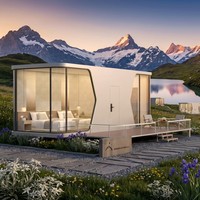 Maisons conteneurs en acier personnalisées en gros, capsules spatiales détachables, hôtel-resort écologique