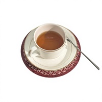 Set de table TUOTU en similicuir pour cuisine/salle à manger, résistant à la chaleur, antidérapant, lavable, design élégant en PU, écologique, 380 mm