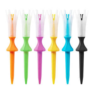 Tee da <span class=keywords><strong>Golf</strong></span> Regolamentari Regolabili in Altezza, Ecologici in TPE, a Strati, a Spirale, Colori Misti, Singolo Tee - Product Image 1