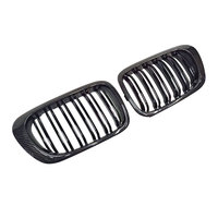 Pour BMW Série 3 E46 1998-2001 2 Portes, Calandre Avant Noire Brillante, Calandre Avant Carbone E46