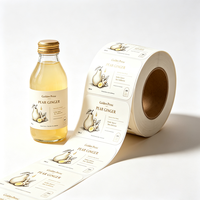 Étiquettes autocollantes en vinyle personnalisées TEDDY pour boissons, autocollants imperméables pour bouteilles en verre, jus de fruits, eau pétillante