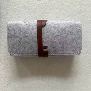 Sac de rangement en feutre portable et enroulable - Étui à stylos moderne et créatif, étui à lunettes, sac de papeterie, couleur et logo personnalisables - Product Image 5