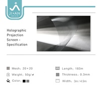 Écran de projection transparent en maille holographique 3D surdimensionné de 4,9 m, sans couture, Holo-Gauze pour la publicité et les spectacles en direct