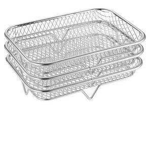 Estante para freidora de aire, cesta de refrigeración de malla de acero inoxidable de grado alimenticio, cesta para asar a la parrilla para uso en panadería, platos para hornear, sartenes - Product Image 1