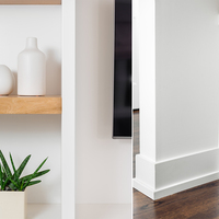 Meubles de salon de style Shaker, supports TV modernes flottants en bois à fixer au mur