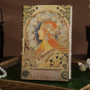 Shuangluo Çin Tarzı Gevşek Yapraklı Kağıt Ciltli Günlük Defter NAA16 Zarif Kiraz Çiçeği Çiçek Tasarım Hediye 12.8x18.8cm - Product Image 3