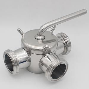 Aço Inoxidável 304 316L Higiênico Rosca Tipo Três Vias Stopcock <span class=keywords><strong>Valve</strong></span> <span class=keywords><strong>Plug</strong></span> <span class=keywords><strong>Valve</strong></span> - Product Image 3