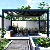 Pergola autoportante extérieure en alliage d'aluminium, écologique et durable, design moderne, pour jardin et villa, fabrication OEM&ODM sur mesure