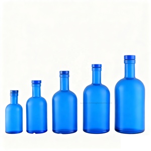 Bottiglia di liquore in vetro rotondo di fascia alta personalizzata 50ml 100ml 350ml 500ml 750ml per Vodka Brandy Whisky Gin <span class=keywords><strong>Tequila</strong></span> - Product Image 2
