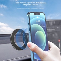 Support de téléphone et tablette pour tableau de bord de voiture et bureau, en alliage d'aluminium anti-corrosion, flexible, magnétique, extensible, avec logo personnalisé