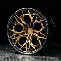 Nouvelles jantes en alliage d'aluminium forgé 2 pièces de 18 à 21 pouces 5x112 114.3 120 à déport profond concave pour voiture de tourisme finition brossée