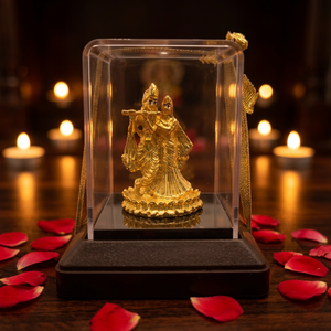 Premium Radha Krishna <b>Statue</b> Stainless Steel Handmade <b>Religious</b> Idol for Home Temple Worship Spiritual Diwali Decoration Gift - Product Image 4