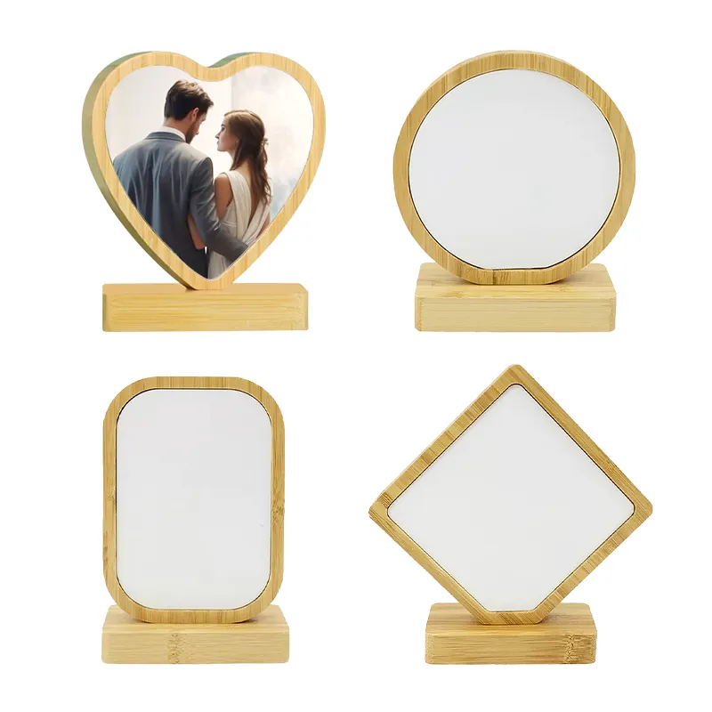 Home decoration Sublimation Blanks Bamboo Wooden Display Photo Frames design photo print picture frame for sublimation photo