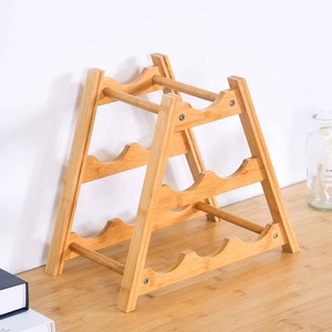 <span class=keywords><strong>Pyramide</strong></span> 6 bouteilles de vin étagère de rangement présentoir de vin comptoir de cuisine porte-bouteille de vin - Product Image 2