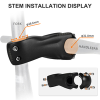 TOSEEK -12 Grad Carbonfaser Rennrad Mountainbike Gravel Bike Vorbau 31,8mm Lenkerklemmung 28,6mm Gabelschaftklemmung 150g Fahrradvorbau OEM