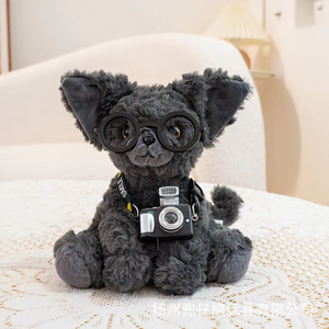 Lindo Peluche con Forma de Gato, Muñeco de Gato Sentado con Pelo Rizado, Adorno Decorativo Móvil, Regalo para las Fiestas - Product Image 2