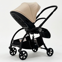 Poussette de luxe 3-en-1 Land Leopard Eagle pour bébé, pliable, avec cadre en aluminium et plastique de haute qualité, rotation universelle à 360°