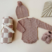 Couverture personnalisée en gros, super douce, pour bébé, ensemble de couvertures d'emmaillotage en bambou à carreaux de jade, style boutique