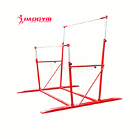 Barres asymétriques de gymnastique junior HAOGYM pour l'entraînement, avec tapis d'atterrissage, équipement de gymnastique pour les filles des clubs