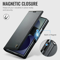 Étui de protection en cuir anti-chute RFID pour Samsung Z Fold 8 Ultra avec porte-cartes, compatible avec les modèles Samsung Z Fold 8, 7, 6, 5