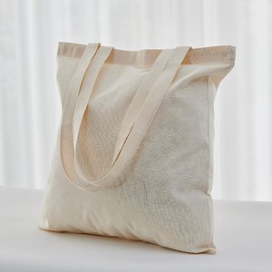 Tas Kanvas Katun Reusable Promosi OEM ODM 6oz 8oz Custom, Tas Belanja Polos Kosong - Product Image 2