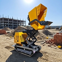 KC1000 Hydraulischer Hochhub-Mini-Raupendumper 1000kg Gummiketten-Kipper für Bau und Landwirtschaft