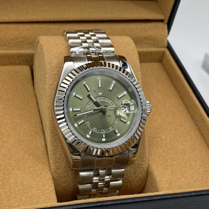 Business Fashion Men's <b>Mechanical</b> <b>Watch</b> with NH35 Movement Stainless Steel Case Dog Tooth Bezel Transparent Back Cover - Product Image 2