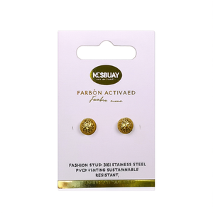 Boucles d'oreilles tendance en acier inoxydable 316L avec placage or PVD, durables et résistantes - Product Image 2