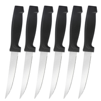Ensemble de 6 couteaux à steak en gros, manche en PP, acier antirouille, OEM, faible quantité minimale, meilleure offre, vente chaude