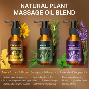 Olio da Massaggio OEM 100% Naturale allo Zenzero, Lavanda ed Eucalipto <span class=keywords><strong>per</strong></span> Dolori Muscolari e Mal di Schiena, Uso Professionale <span class=keywords><strong>per</strong></span> Aromaterapia e Spa - Product Image 2