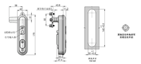 Panneau de verrouillage intelligent noir en alliage de Zinc FS2178 MS899, panneau de verrouillage, loquet de Compression, insertion de clé différente, serrure, poignée pivotante