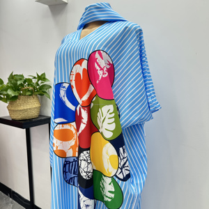 Robe <span class=keywords><strong>africaine</strong></span> en gros pour femme, grande taille, imprimé abstrait rayé, style <span class=keywords><strong>boubou</strong></span>, kaftan, prix d'usine, vente en gros - Product Image 3