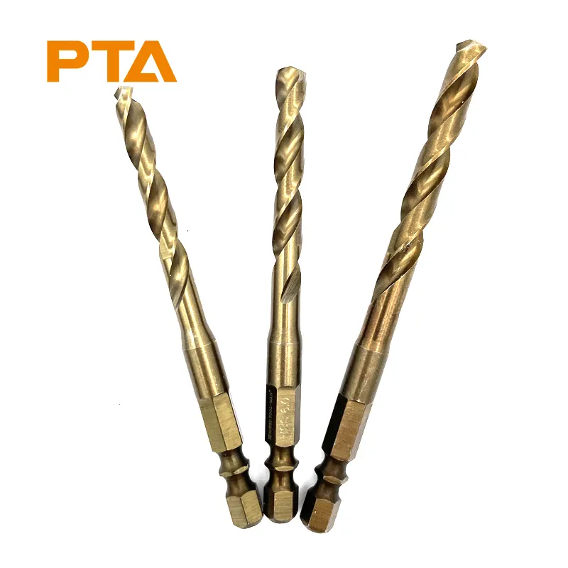 Double R HSS Drill Bit Impact Quick Change Hex Shank full ground Cobalt Drill Bit for Metal Drilling