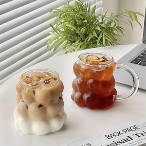 Verres à boire Verres à nervures Verres transparents Gobelets esthétiques Tumbler Tasses Créatives en forme de raisin Vintage Durable HANDGRIP - Product Image 4