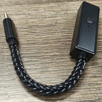 DAC AMP Portátil Ultra Compacto de Alta Fidelidad, Dongle de 32 bits/384 kHz DSD256 sin Pérdidas, Conector para Auriculares de 3.5 mm para iPhone, Android y PC - Negro
