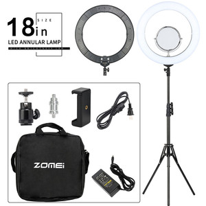 Kit Luce ad Anello LED Zomei da 18 Pollici con Treppiede, Luminosità Regolabile, Lampada LED ad Anello <span class=keywords><strong>per</strong></span> Videocamera e Trucco - Product Image 5