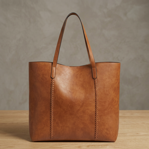Sac à main de voyage BS INTERNATIONAL en cuir véritable, élégant, avec bandoulière, poignées robustes, fermeture éclair, grande capacité - Product Image 2