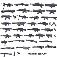 Ensemble militaire moderne Compatible avec les blocs de construction en plastique Jouets Soldat Figure Accessoires 520PCS Pistolets Armes Sac