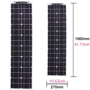 Panneaux solaires photovoltaïques monocristallins flexibles 12V 50W-200W en PET semi-flexibles pour bateaux, modèle SPP013-50W, vente en gros - Product Image 3