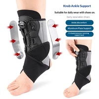 Offre Spéciale – Orthèse de Cheville Unisexe Stabilisatrice avec Support Réglable, Double Sangles en Aluminium, Sangle de Compression à Bout Ouvert – Idéale pour le Football et Usage Quotidien