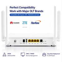 Routeur Zikun AX3000 WiFi6 ONU ONT GPON Modem XPON WiFi6 4x4 MIMO Antenne 5G avec 4 ports Gigabit Ethernet pour FTTH OMCI TR069