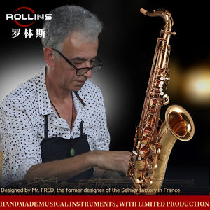 メーカー卸売小売楽器高級F # Bb調金メッキA1、音色は磁気的で温かみのあるテナーサックス - Product Image 2