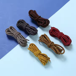 Cordones de Zapatos de Poliéster Planos de Dos Colores de Alta Calidad Marca YG con Puntas de Plástico para Botas de Trabajo al Aire Libre, Colores Personalizables - Product Image 3