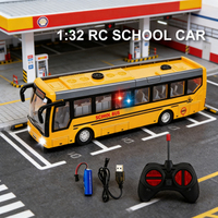 LK Toys Voiture Scolaire Télécommandée 1:32 - Prête à l'emploi Intérieur/Extérieur avec Télécommande et Câble USB