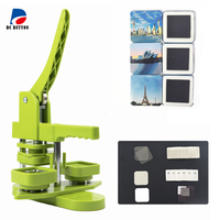 Kit de fabrication d'aimants photo carrés pour réfrigérateur 50*50mm 2*2 pouces avec 100 ensembles de matériaux magnétiques, machine à fabriquer des boutons