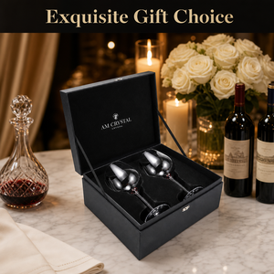 Boîte à vin en cristal de luxe, boîte cadeau rigide à charnières, matériaux recyclés, gaufrage, mousse protectrice, conforme PPWR, durable - Product Image 1
